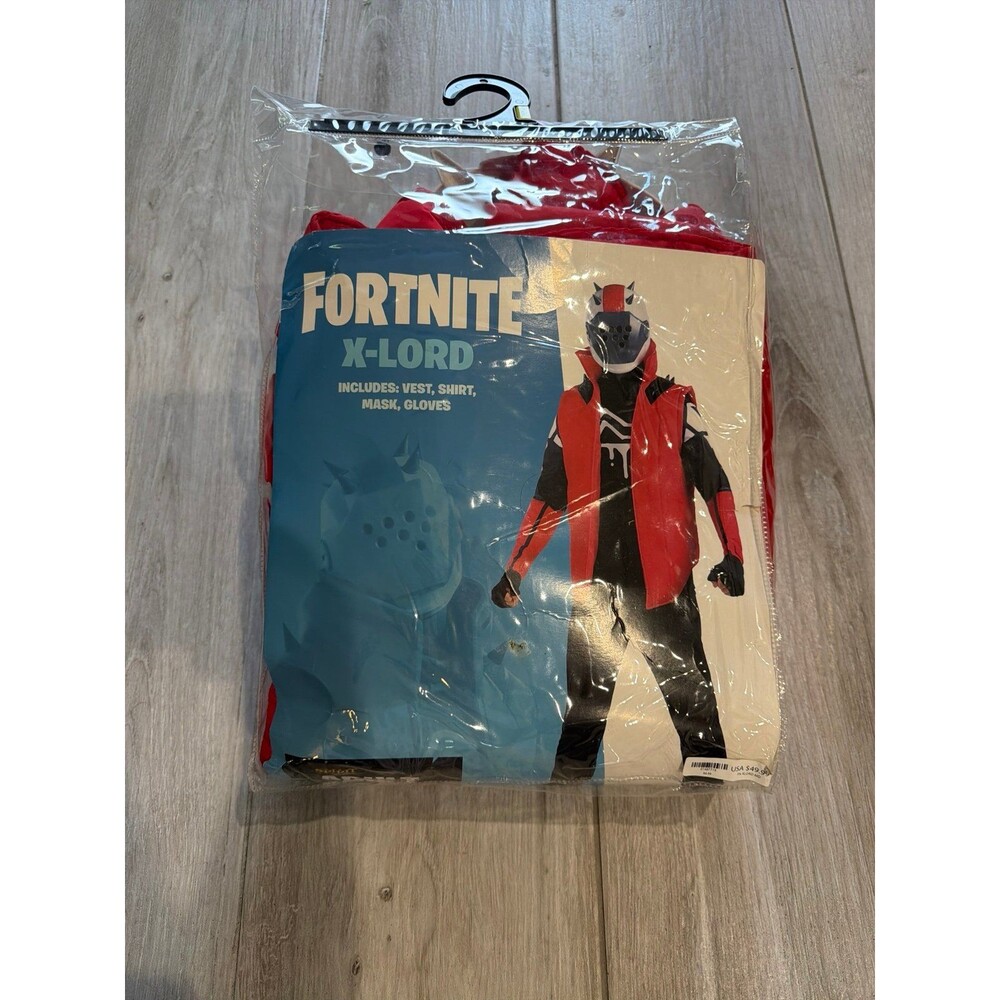 Fortnite X-Lord Adult Costume Vest Shirt Mask Gloves Medium